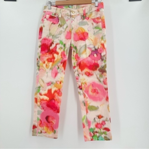 KATE Spade NY Broome Street Capri Bright Watercolor Play Hooky Jeans Size 27 - Picture 2 of 16